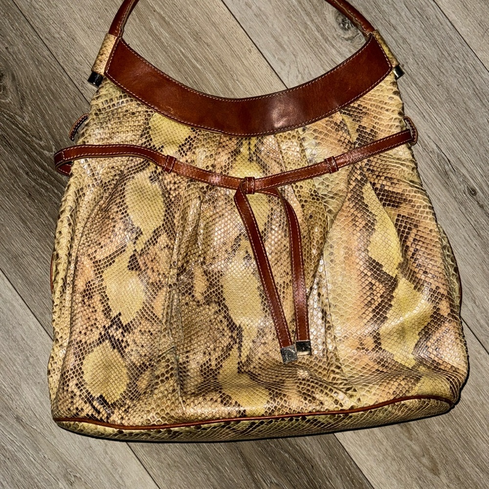 Lambertson Truex Made In Italy Python Bag - image 1